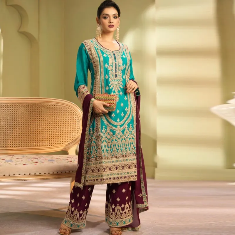 Elegant Embroidered Women’s Salwar Kameez Set