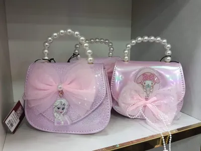 Princess Pearl Handle Girls Handbag