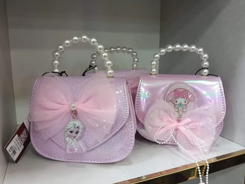 Princess Pearl Handle Girls Handbag