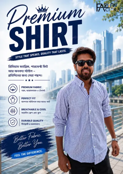 Light Purple Check Premium Shirt