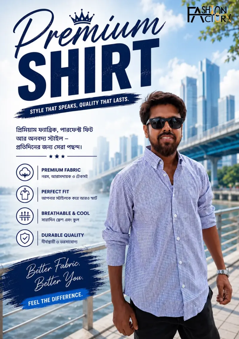 Light Purple Check Premium Shirt
